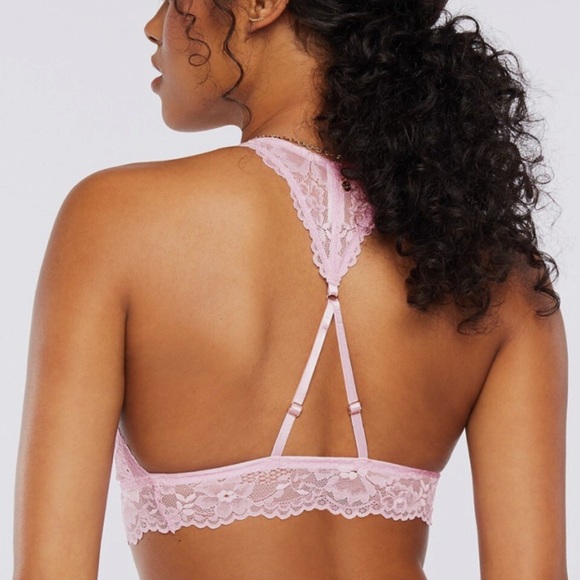 SAVAGE X FENTY • Racerback Lace Bralette in Unicorn Pink - Picture 3 of 10